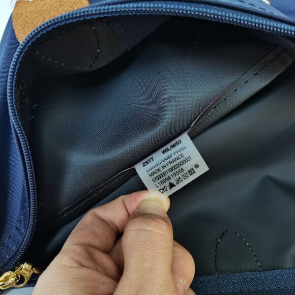 Longchamp Blue Le Pliage Nylon Folded Tote Shoulder Bag - Picture 9 of 9